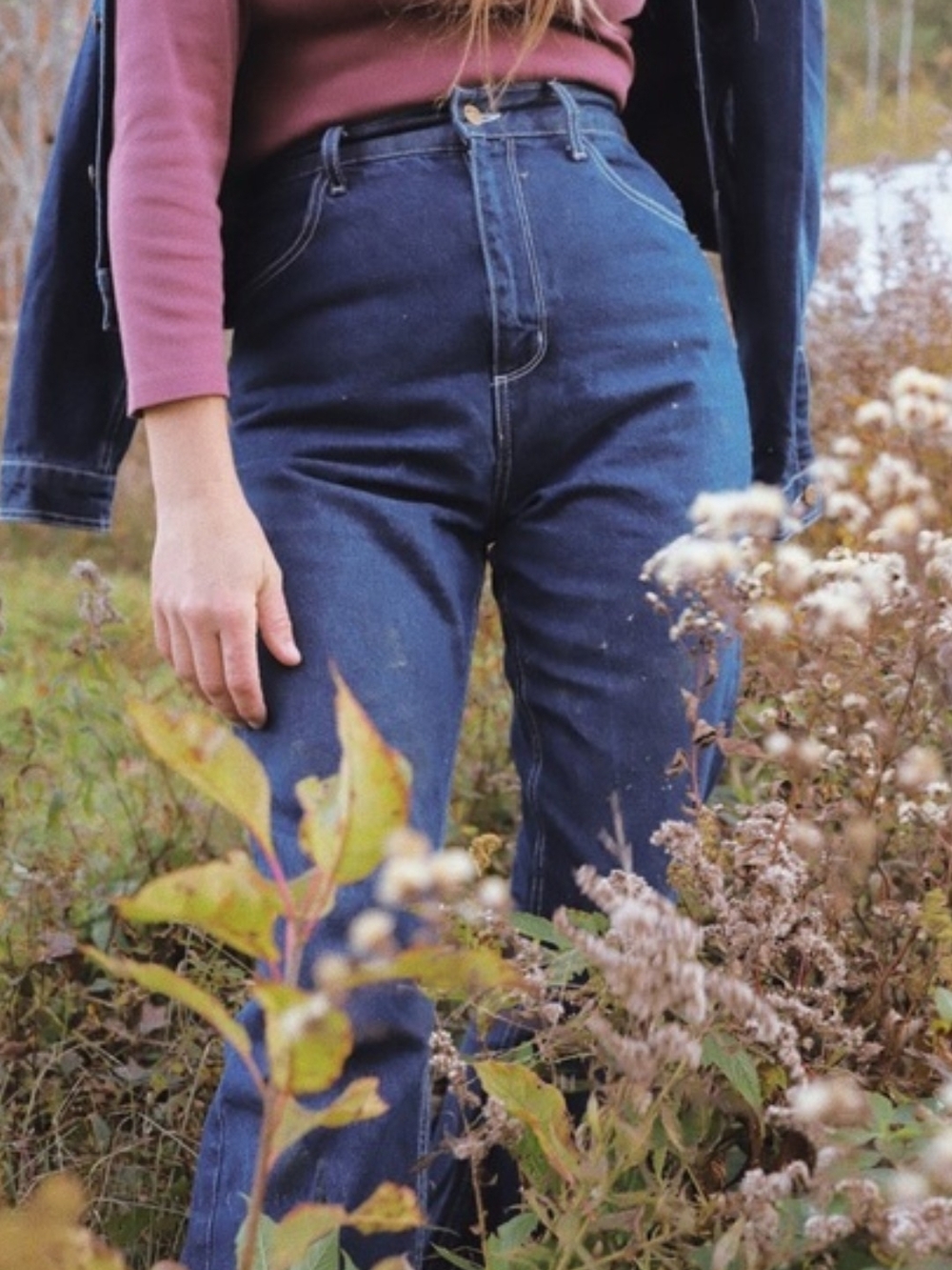 Classic High-Rise Dark Blue Women's Jeans